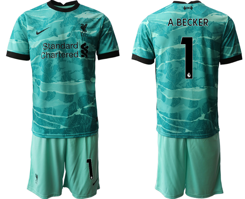 Men 2020-2021 club Liverpool away #1 green Soccer Jerseys->liverpool jersey->Soccer Club Jersey
